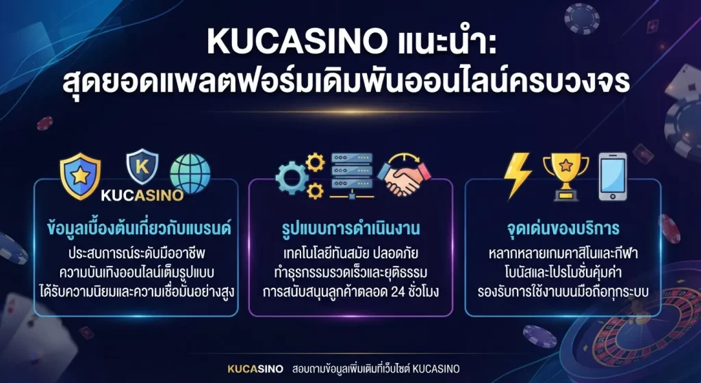 จุดเด่นของบริการ kucasino